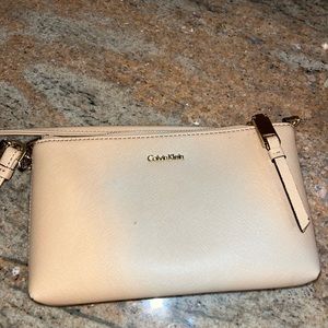 Calvin Klein tan crossbody bag